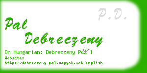pal debreczeny business card